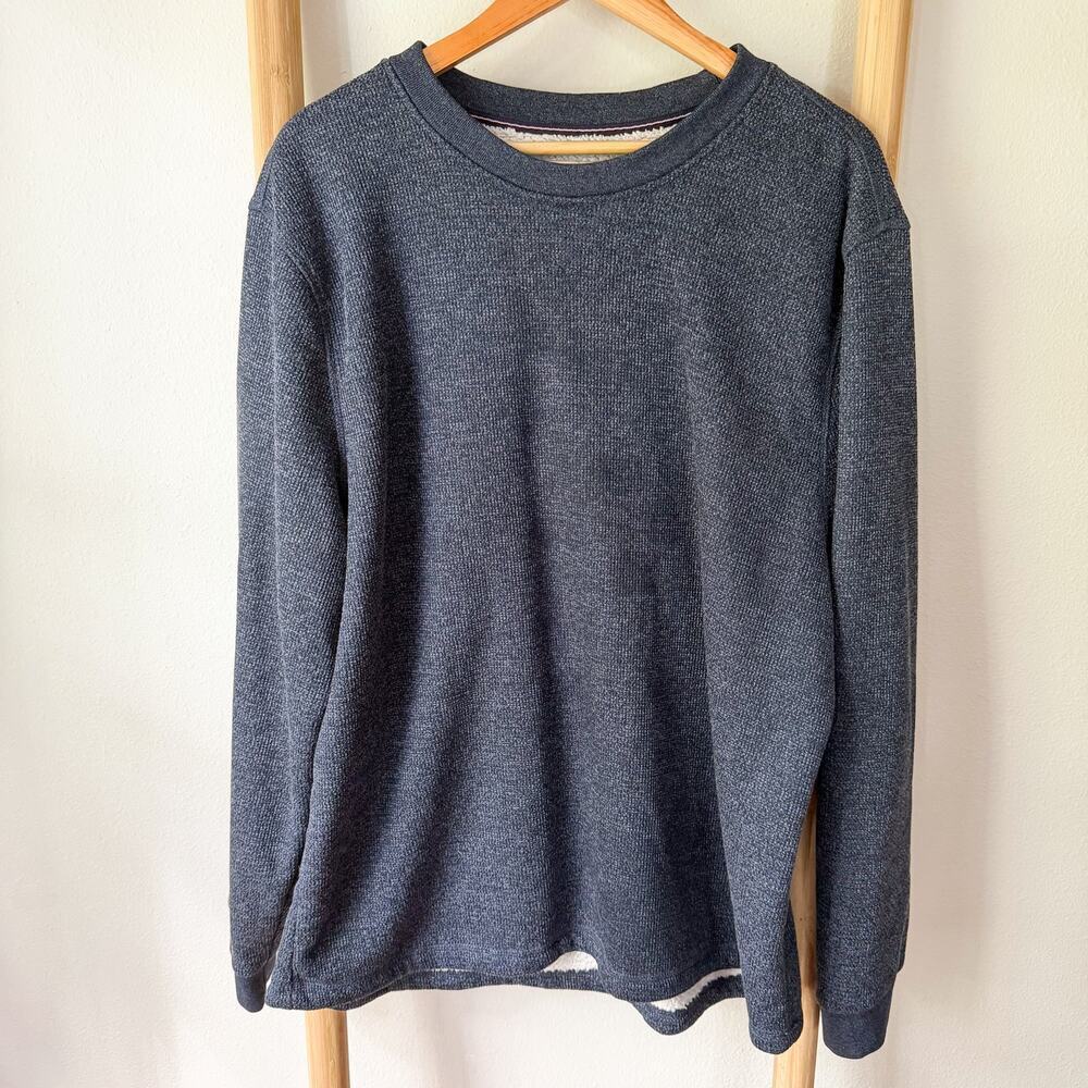 BC Clothing Heritage Sherpa Lined Thermal Crewneck Navy XXL